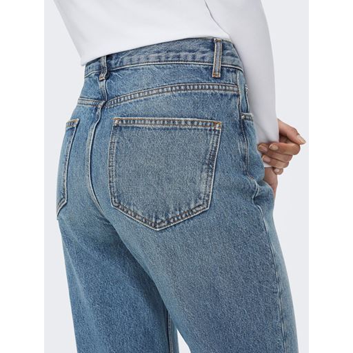 ONLY Riley Life Jeans, Medium Blue Denim, W28/L34