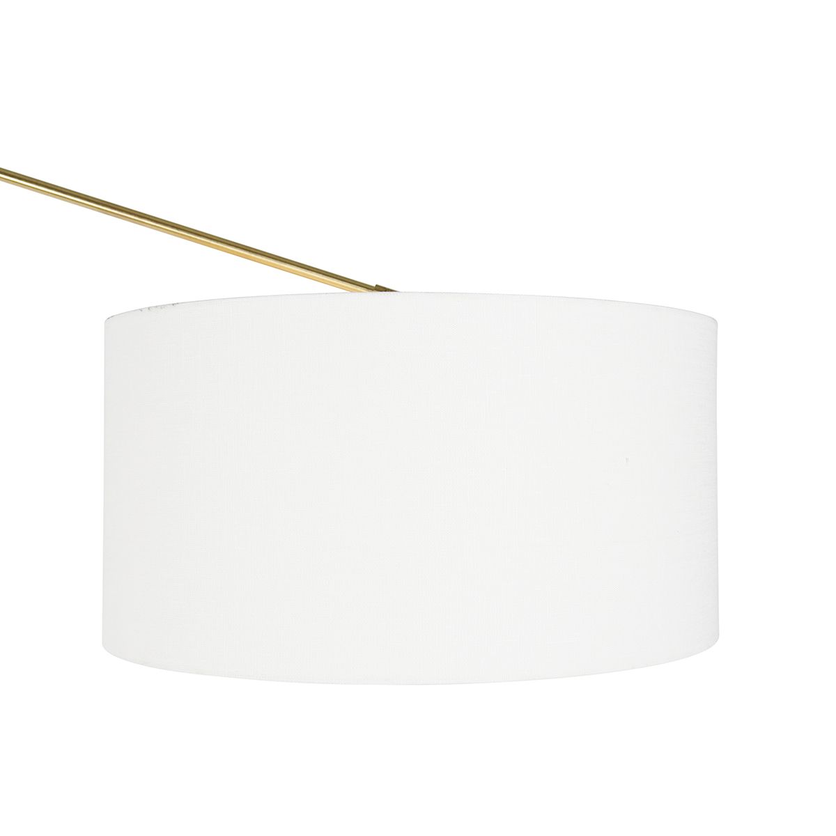 Moderne vloerlamp goud met kap wit 50 cm verstelbaar - Editor