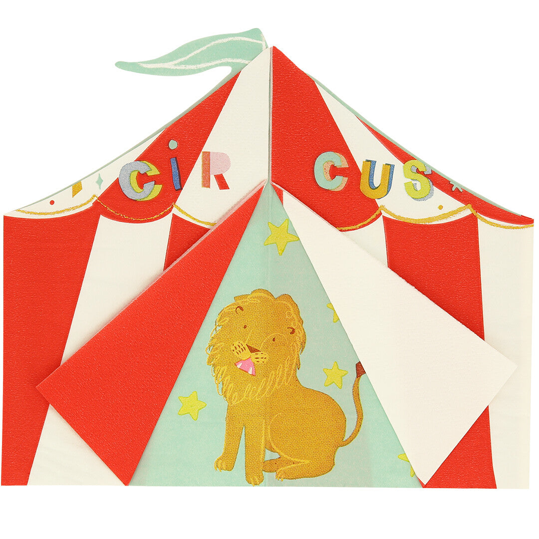 Meri meri servetten circustent - large - 16st