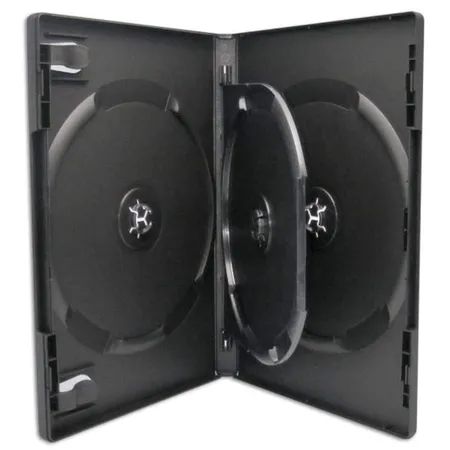 Xlayer 3er DVD / CD Hüllen, professional, schwarz, 10 Stück