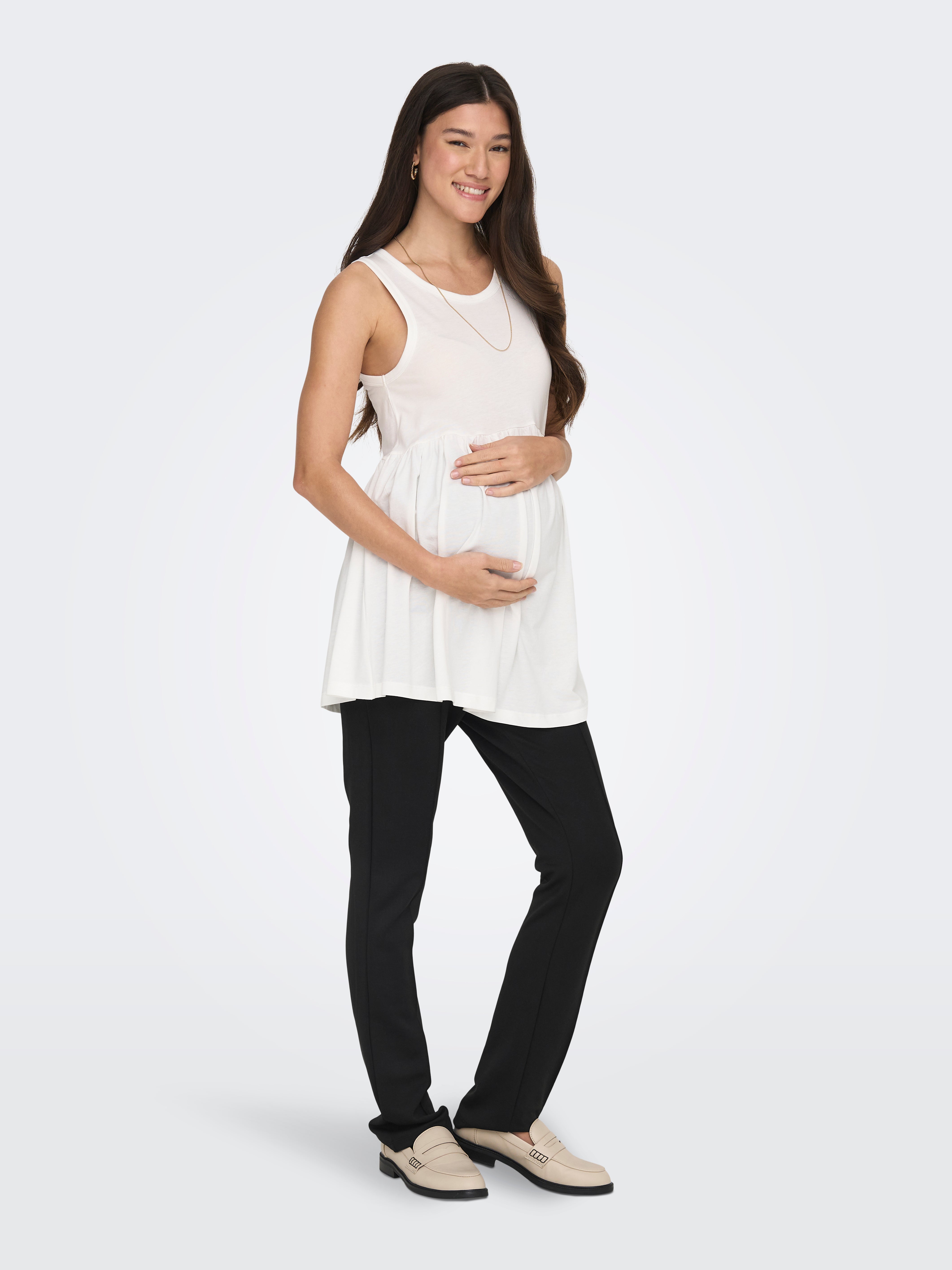 OLMTIMI Hohe Taille Normal geschnitten Hose Black