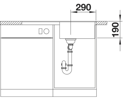 Blanco METRA 5 SF spoelbak 850 x 490 mm café 519104