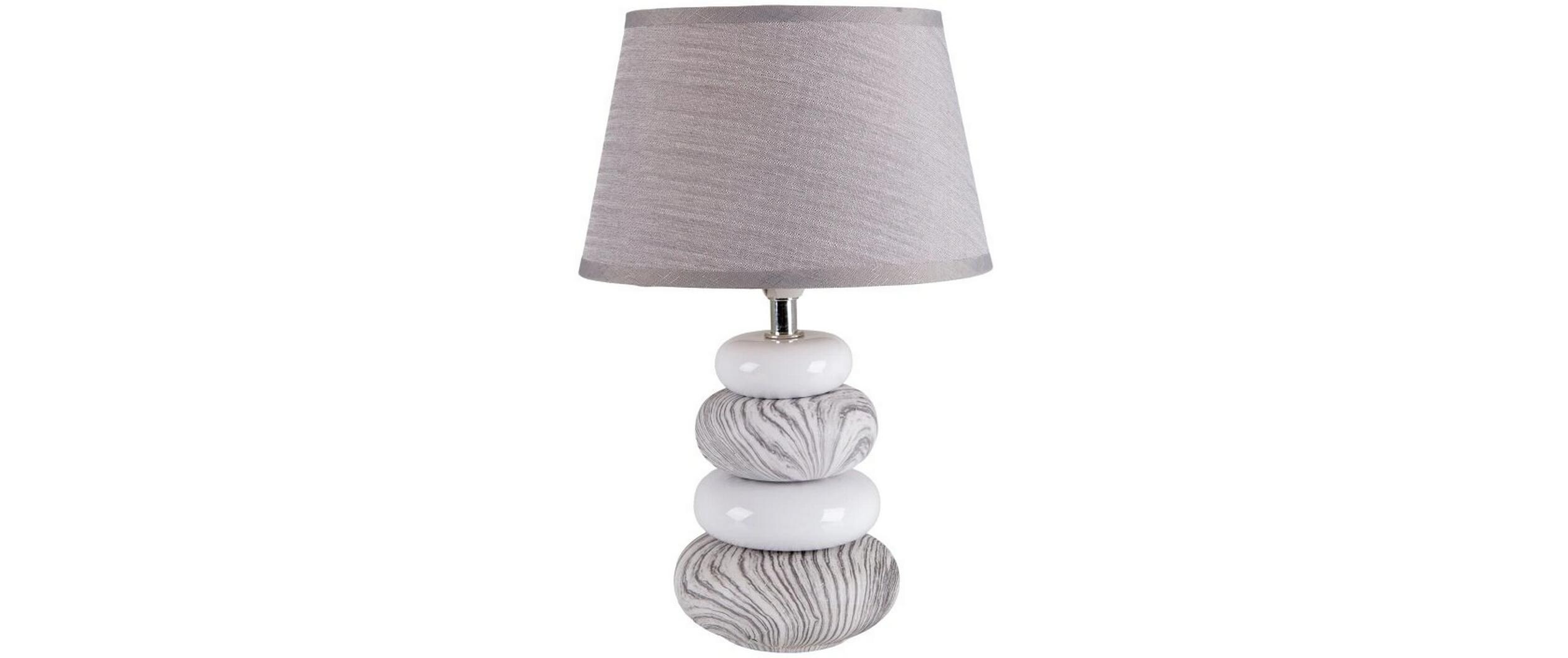 Tischleuchte «Stoney» h: 31 cm GrauKeramik Tischlampe