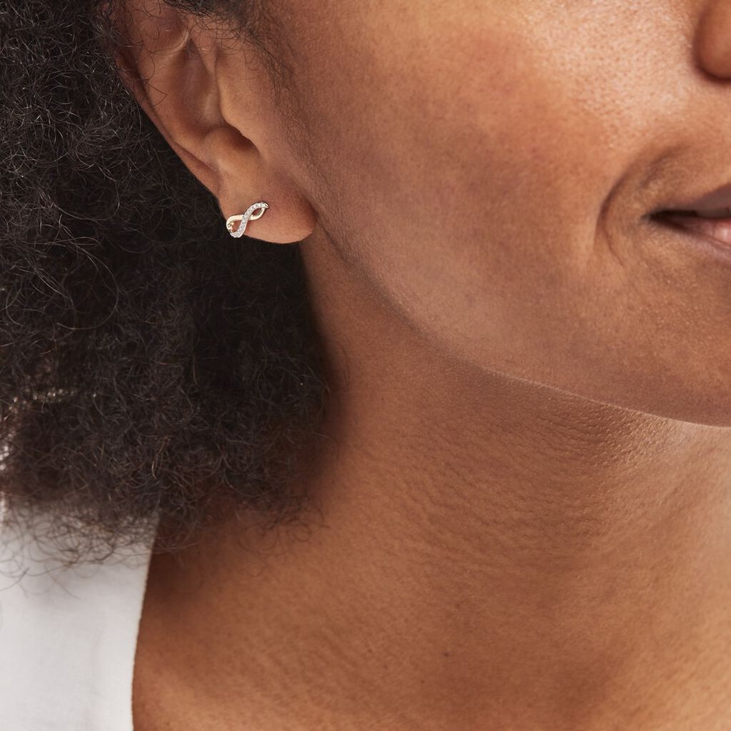 Boucles D'oreilles Puces Osanna Or Jaune Diamants