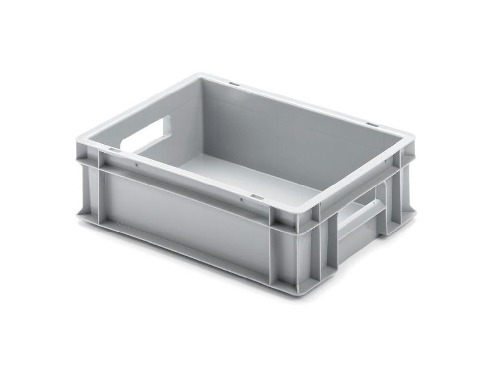 PROREGAL Eurobox met open handgreep HxBxD 12 x 30 x 40 cm 11 liter Grijze Eurobox transportbox