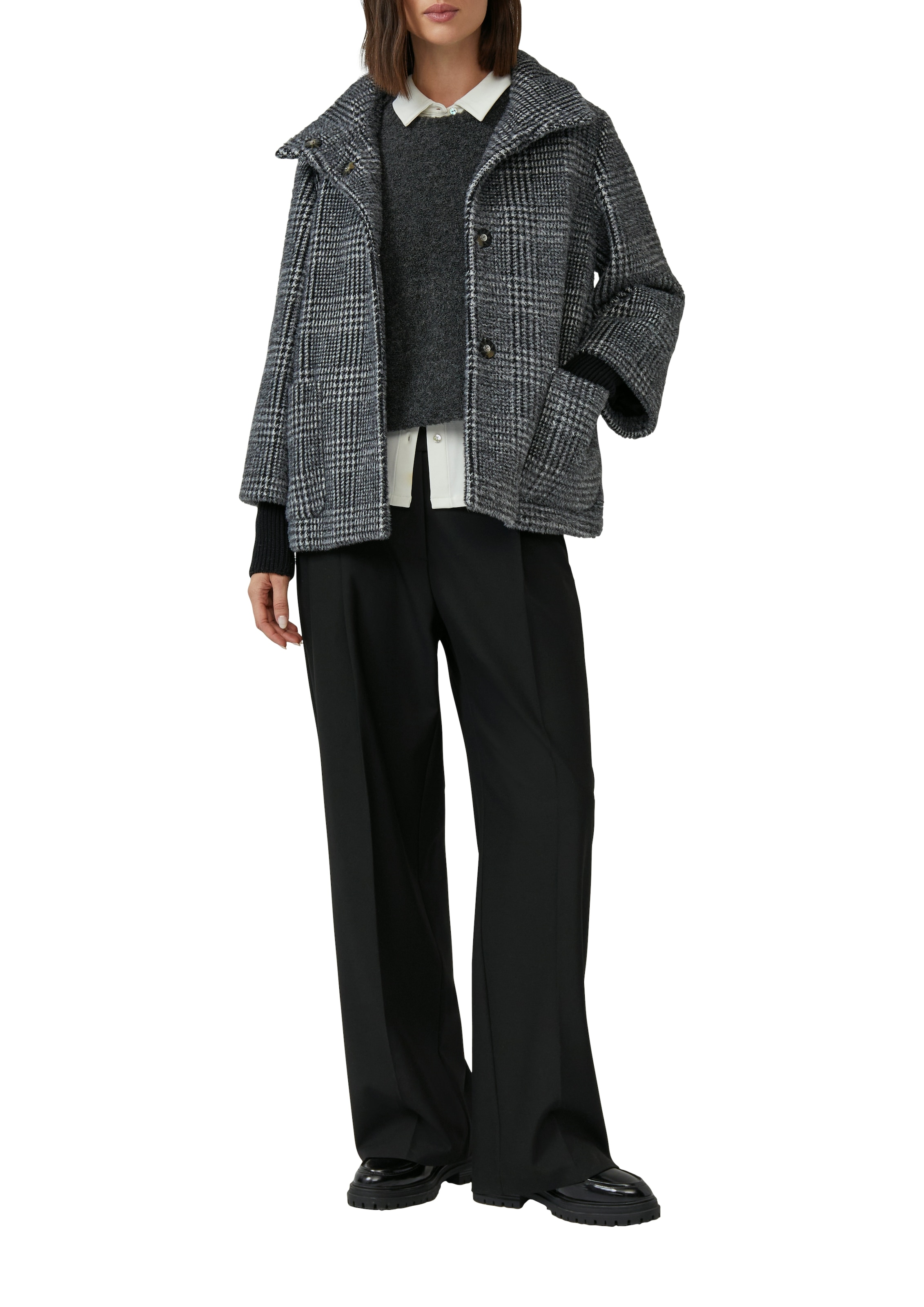 s.Oliver BLACK LABEL Outdoorjacke ohne Kapuze mit hochschliessendem Kragen
