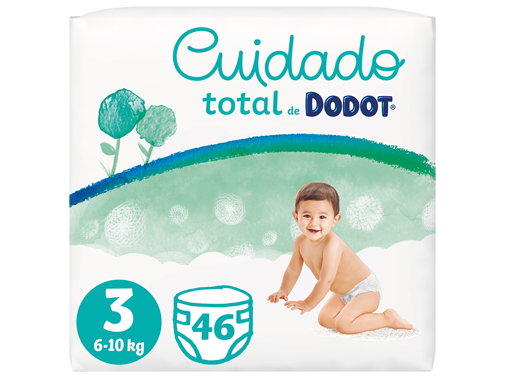 FRALDAS DODOT CUIDADO TOTAL T3 6-10KG 46 UN