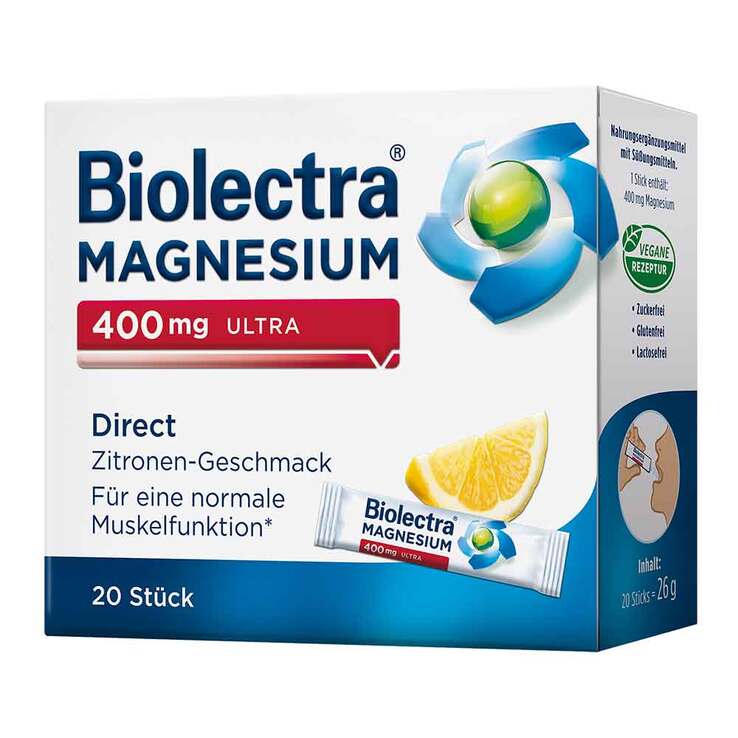 Biolectra Magnesium 400 mg ultra Direct Zitrone, 20 St