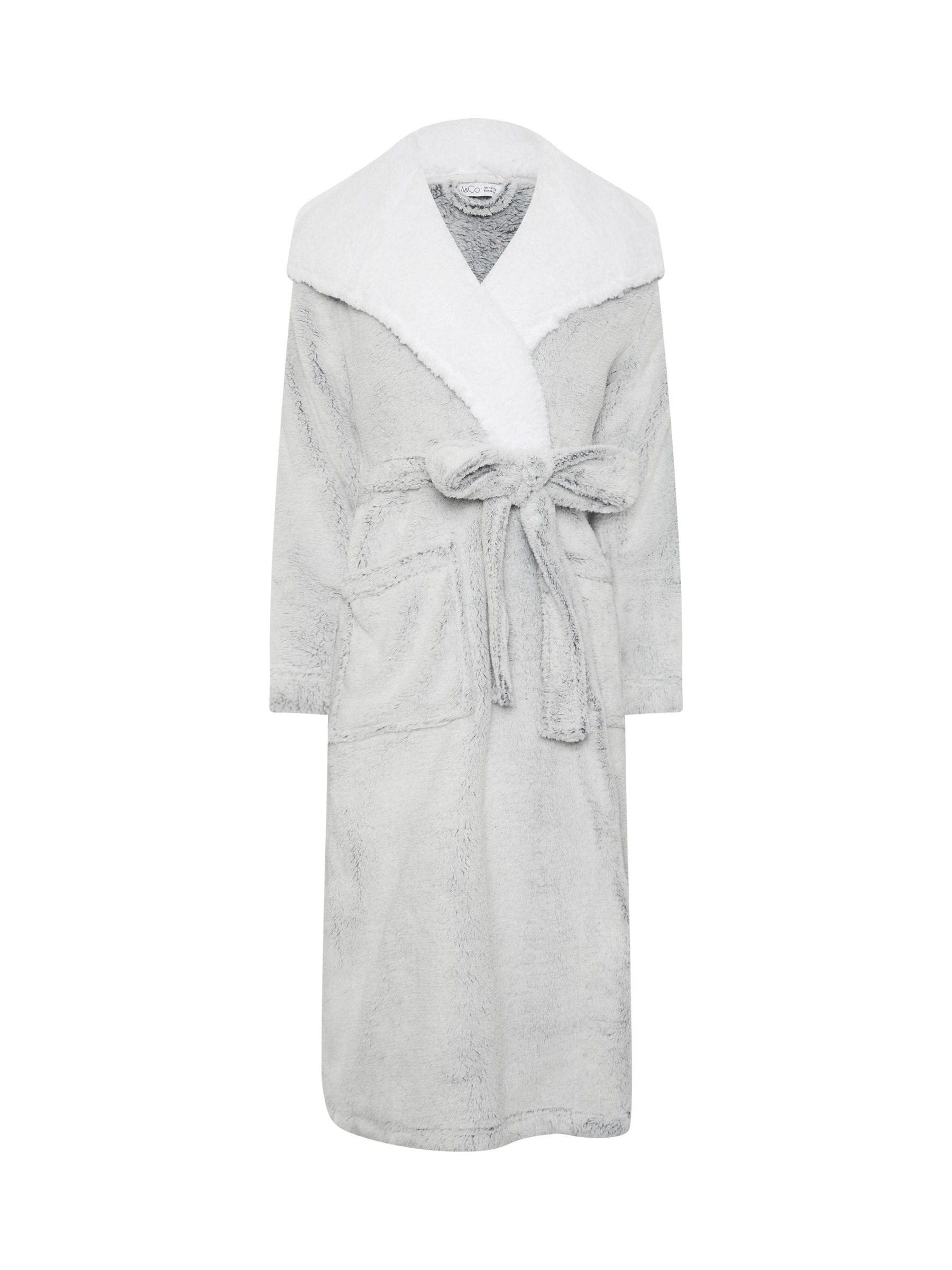 M&Co Zachte badjas met contrasterende capuchon