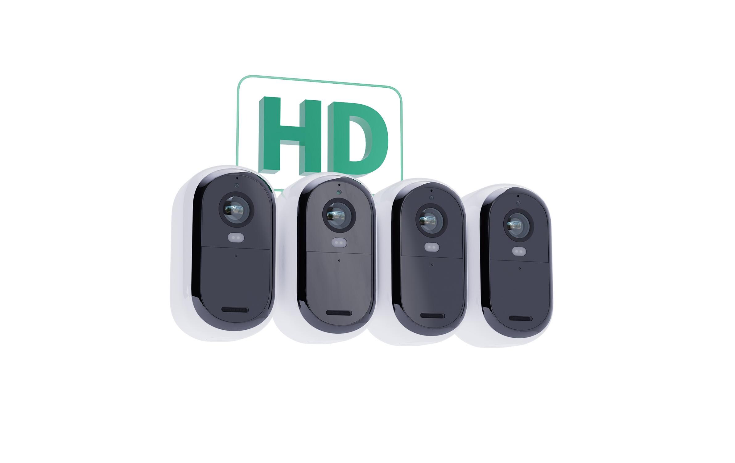 Essential Outdoor FHD (Gen 2) VMC2450 Weiss, 4er Set<br>All Ihre Sicherheitsbedürfnisse. Eine leicht zu installierende Kamera
