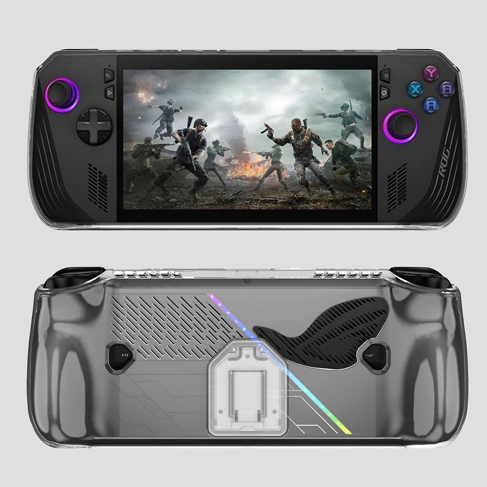 Asus Rog Ally X TPU Bumper Case Schutzhülle mit Kickstand Halterung - Transparent