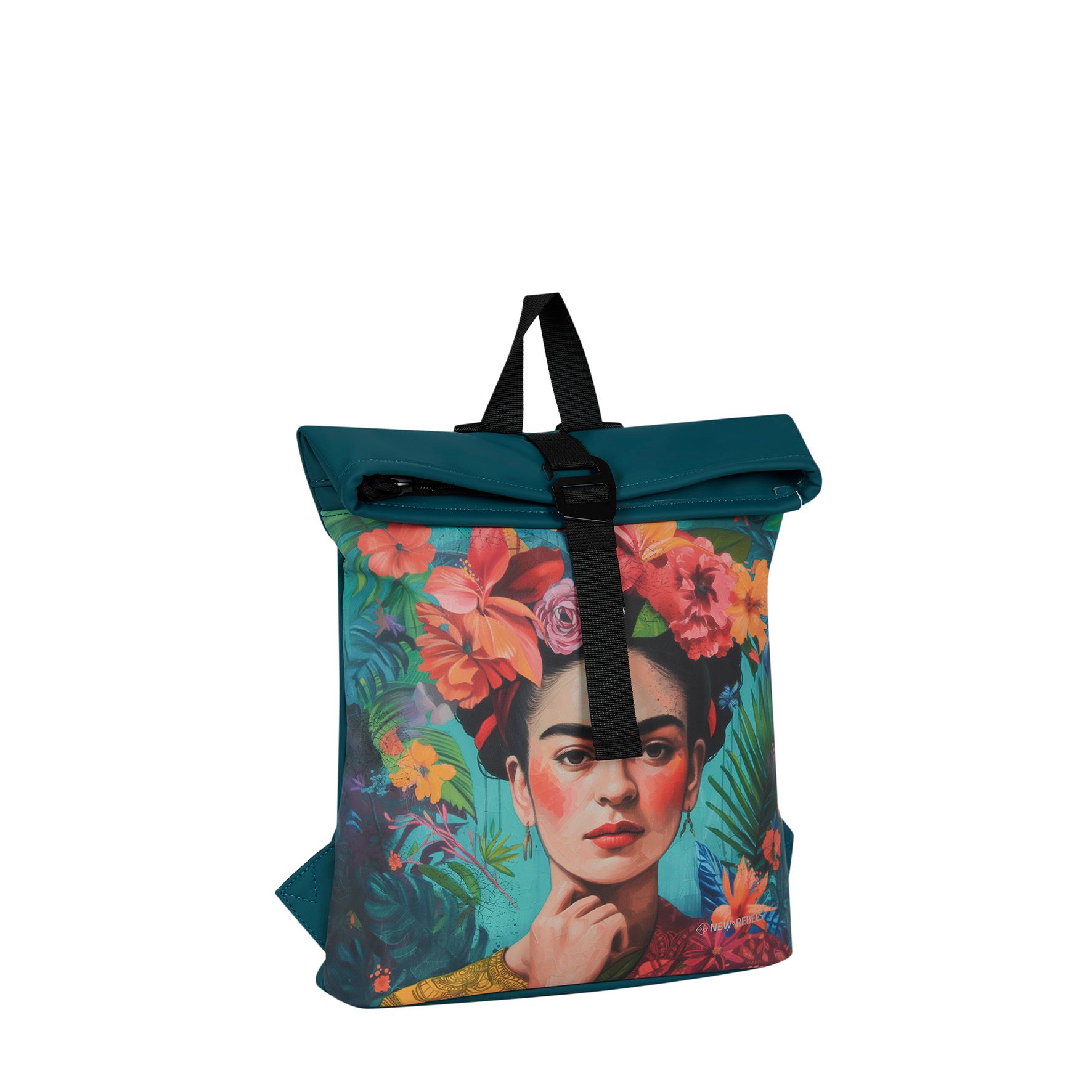 New Rebels Mart Art Los Angeles Rolltop Backpack Mini Flower Head