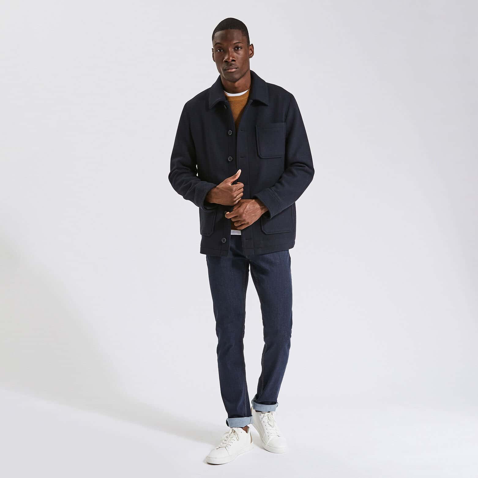 Jean slim urbanflex en polyester recyclé Bleu
