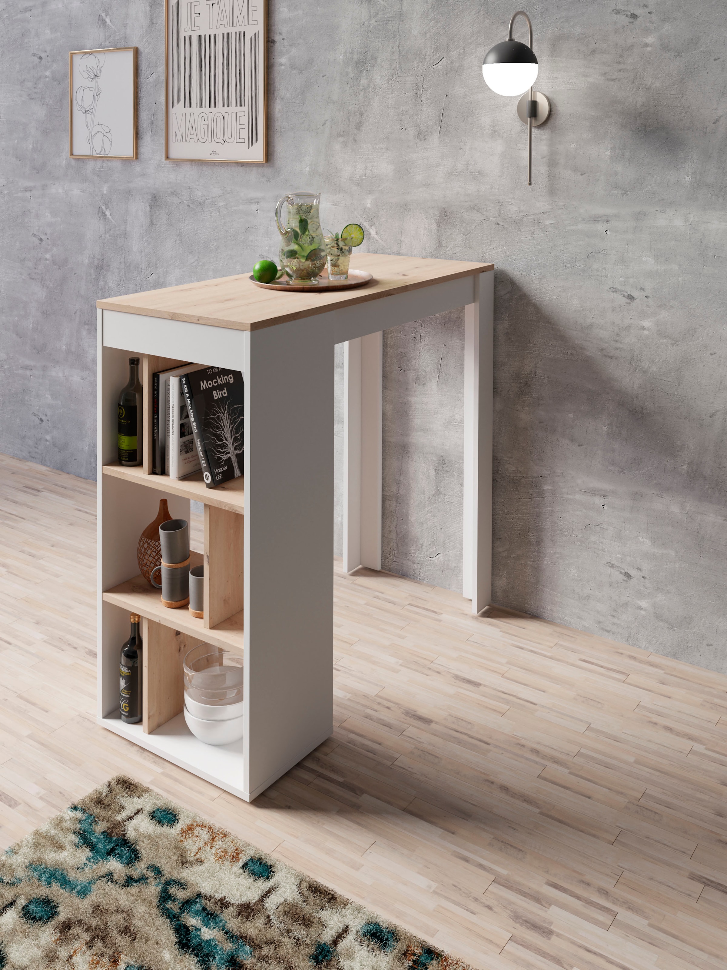 byLIVING Bartisch »Moby« Breite 110 cm, Regalfächer, in verschiedenen Ausführungen erhältlich