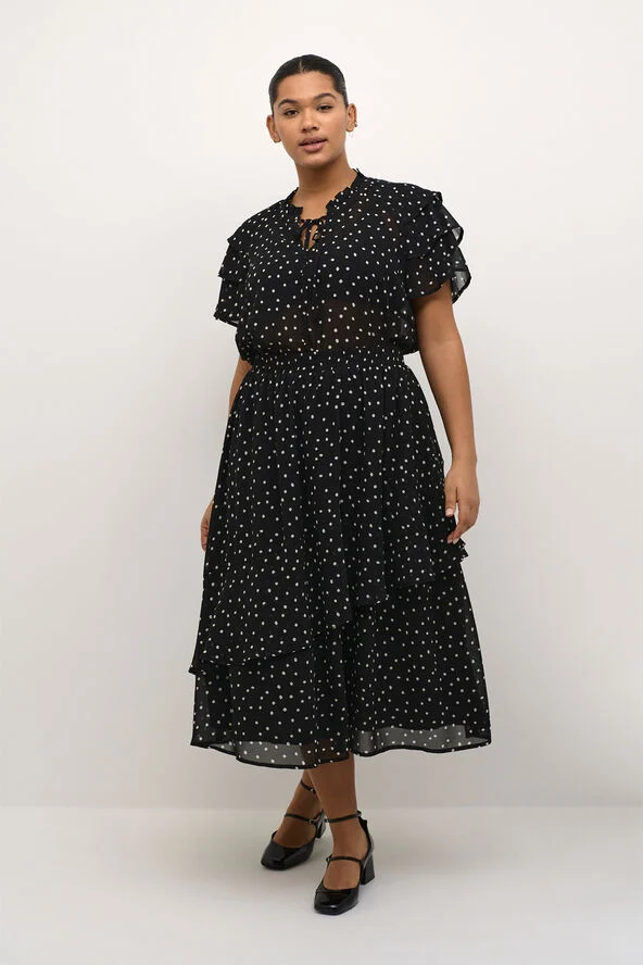 Kaffe Curve KCsallie Skirt Black/white dot