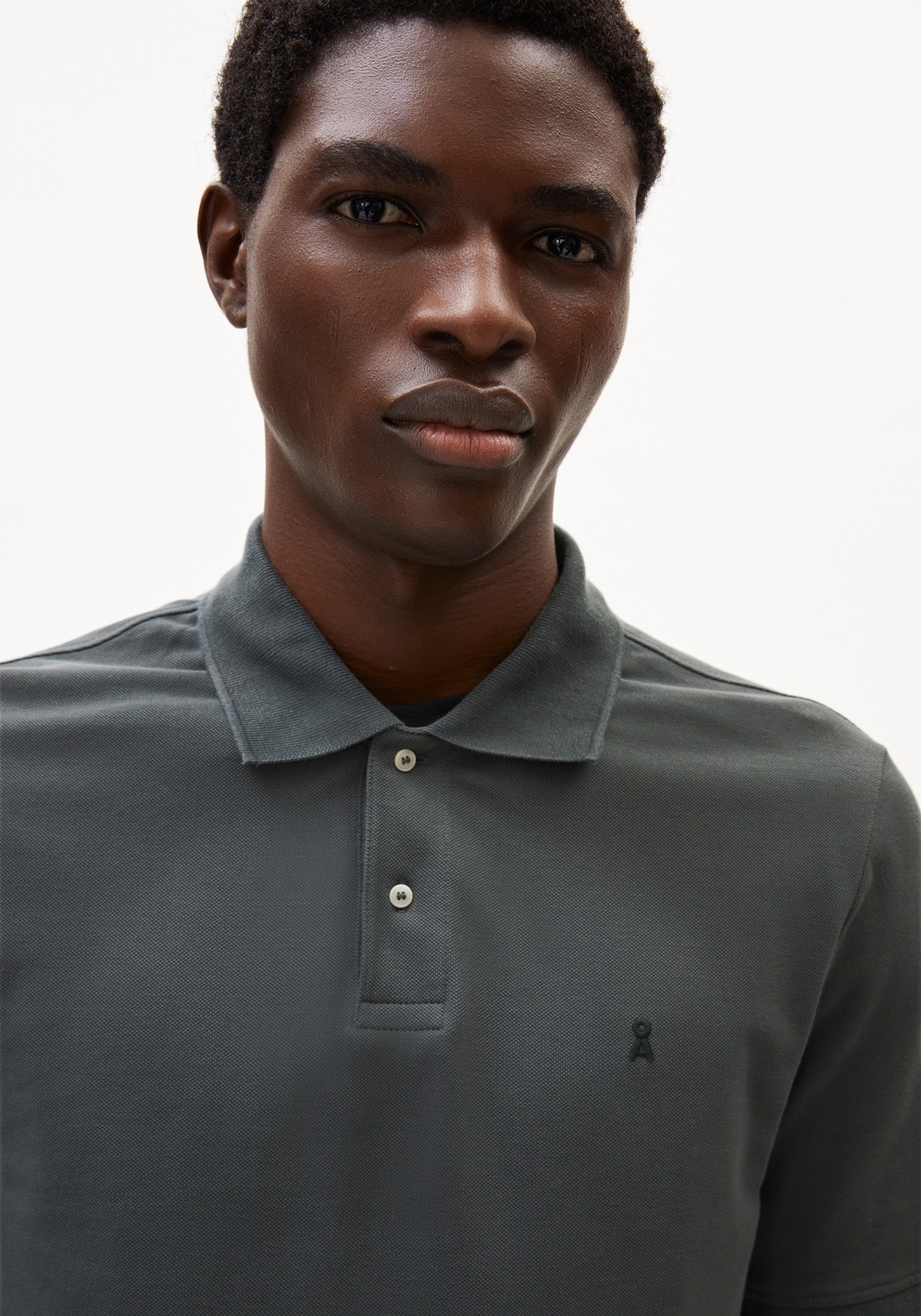 Armedangels Poloshirt Maario Space Steel