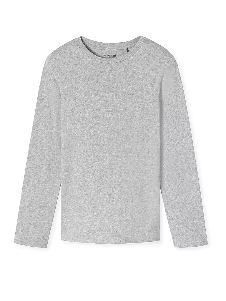 SCHIESSER Pyjama Langarmshirt  grau