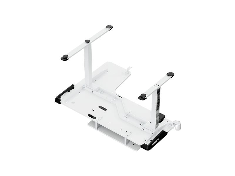 Ultradesk Gaming Tisch Winger Weiss Moderner Gaming-Ecktisch für bis zu zwei Monitore