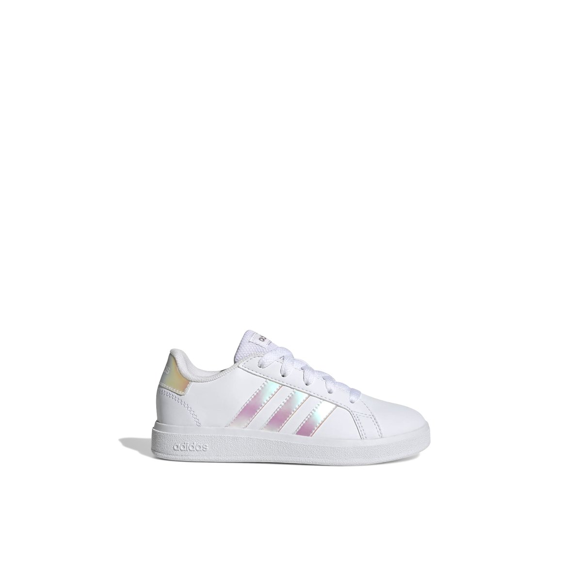 ADIDAS-Court_k-jg-Baskets - Talon plat - Blanc