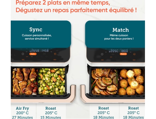 COSORI - Friteuse à air chaud Dual Blaze Twinfry Chef Edition - coloris blanc
