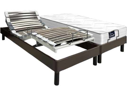 DUNLOPILLO - Ensemble Matelas Sommier 2 x 80 x 200 Pack Primo 2x80, Mousse HR 35 kg/m3, 20 cm