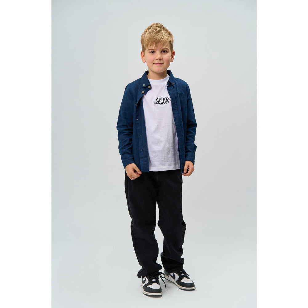 Køb The New Navy Blazer Melange Rick L_S Skjorte