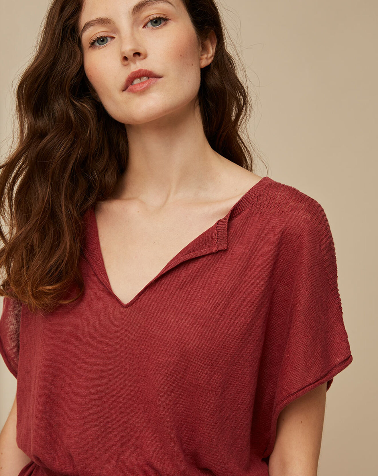 Harris Wilson Robe 100% Lin Therese terracotta