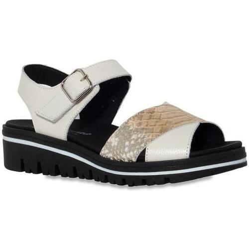 Piesanto - SANDALIA CUÑA PIEL MUJERCUÑA 230778 Blanco