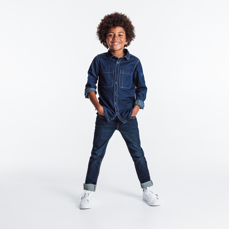 Jean skinny bi-stretch bleu garçon