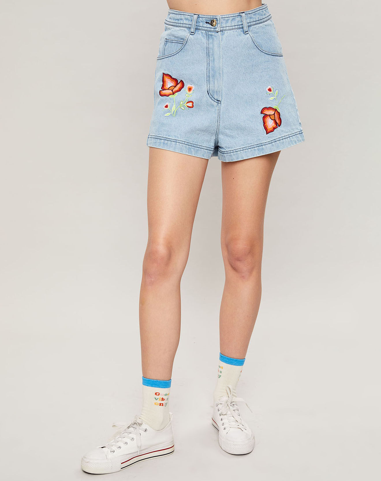 Manoush Short brodé Amerinjean bleu