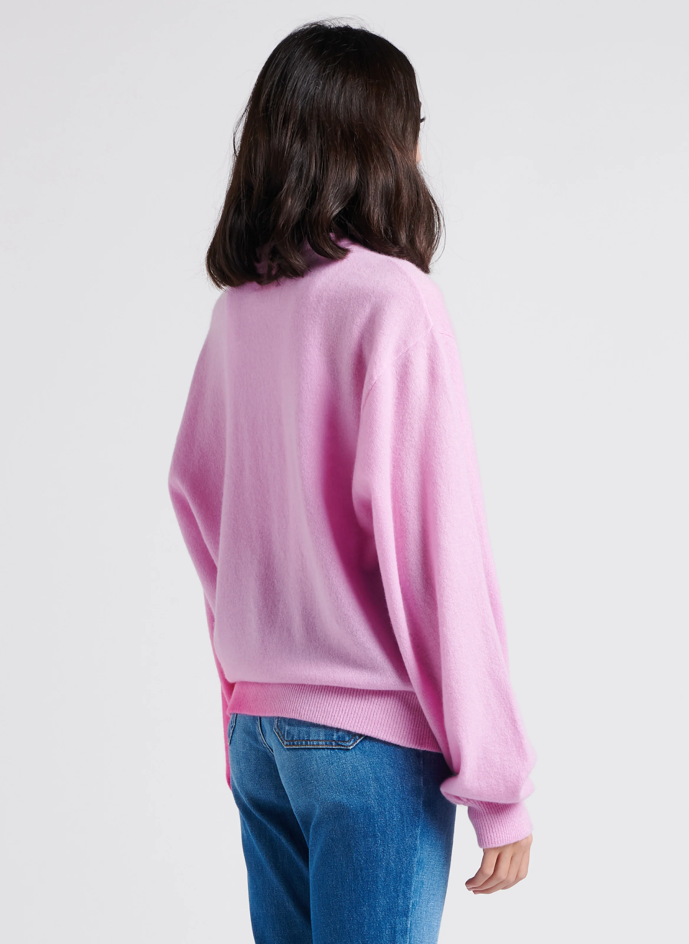 MELLON - Pull col rond en cachemire| Rose