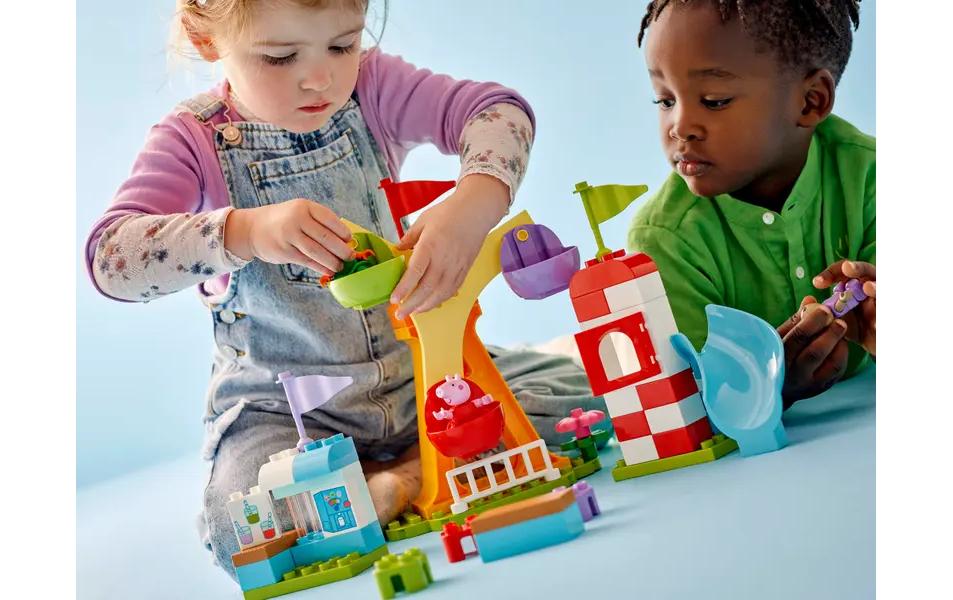 DUPLO® Jahrmarkt 10453Peppa Wutz Spielzeug mit Rutsche und Riesenrad