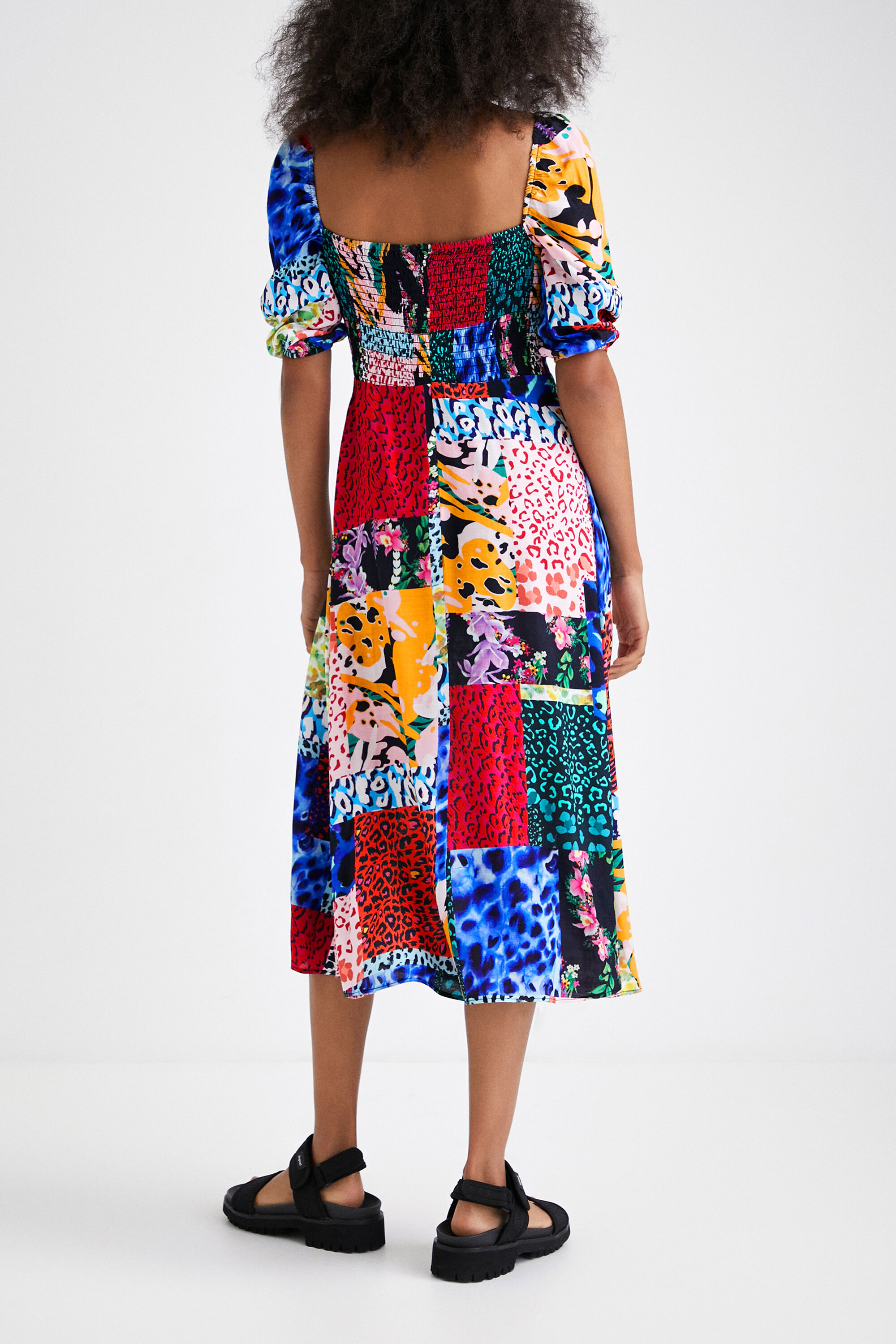 Robe évasée imprimé animal