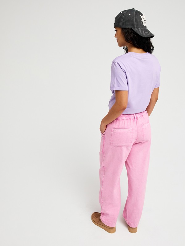Break My Soul Pantalon à taille élastique Rose Femme
