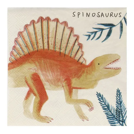 Meri Meri Serviettes en papier Dinosaures - Set de 16