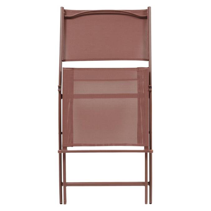 Lot de 4 chaises de jardin pliante MODULA Acajou