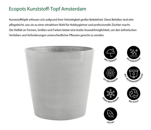 Ecopots Kunststoff-Topf Amsterdam mit Rollen,