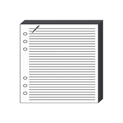 Quo Vadis Timer 17 - Recharge pour organiseur - 10 x 17 cm - fiches de notes blanches