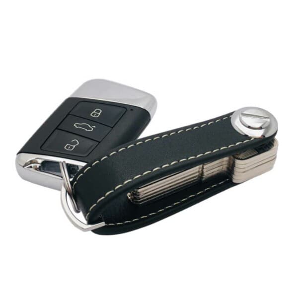 Key Organizer Leather Key Holder Key Ring Black
