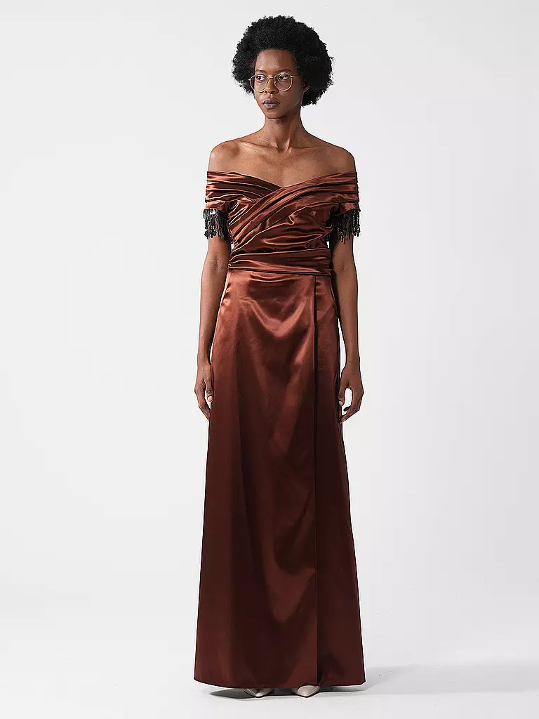 CLAUS TYLER Abendkleid hellbraun