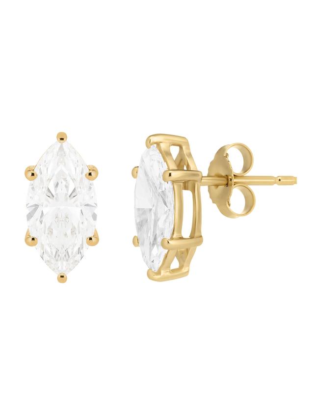 Brillant-Ohrstecker, 2.0 ct., Marquise-Cut, LG, Gold 585