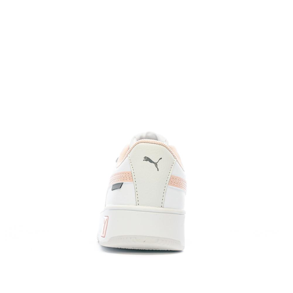 Puma Baskets Blanches/Rose Fille Puma Carina 04