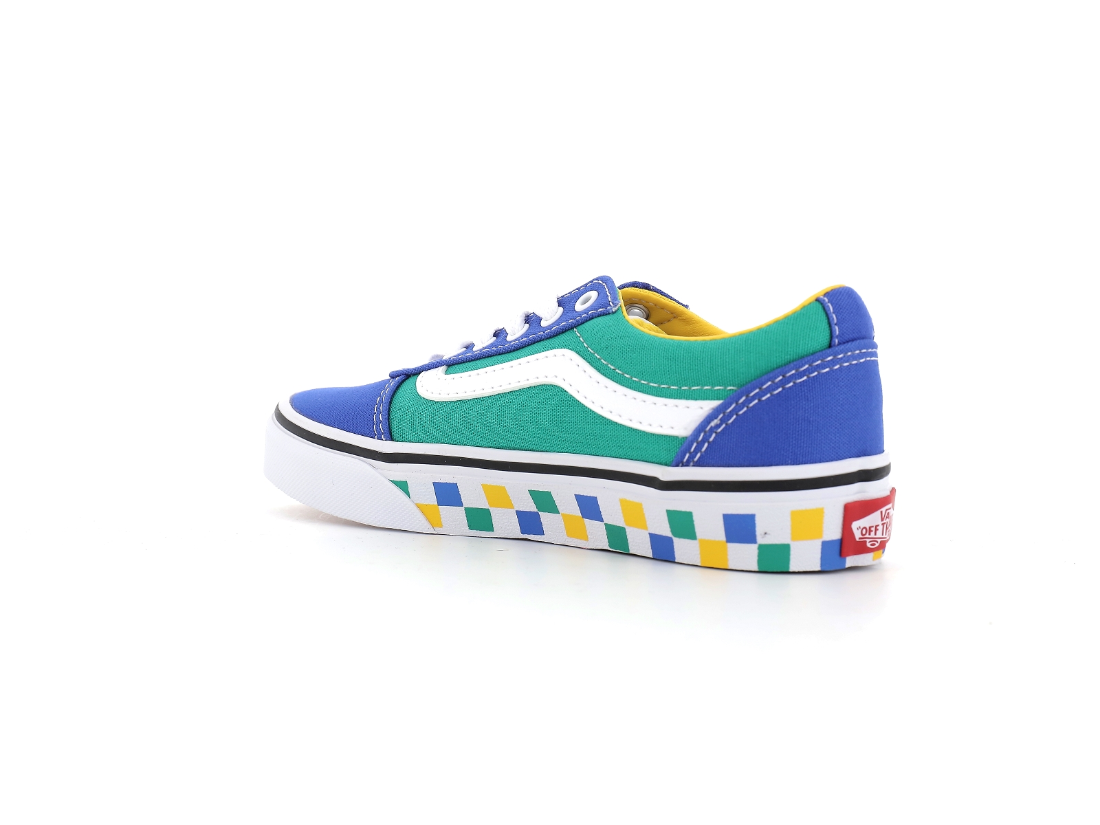Vans-VN0A5KR6APR1 Textile Bleu-Jaune