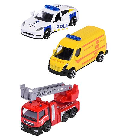 Majorette Spielzeug - 3 Teile - Rettungsfahrzeuge