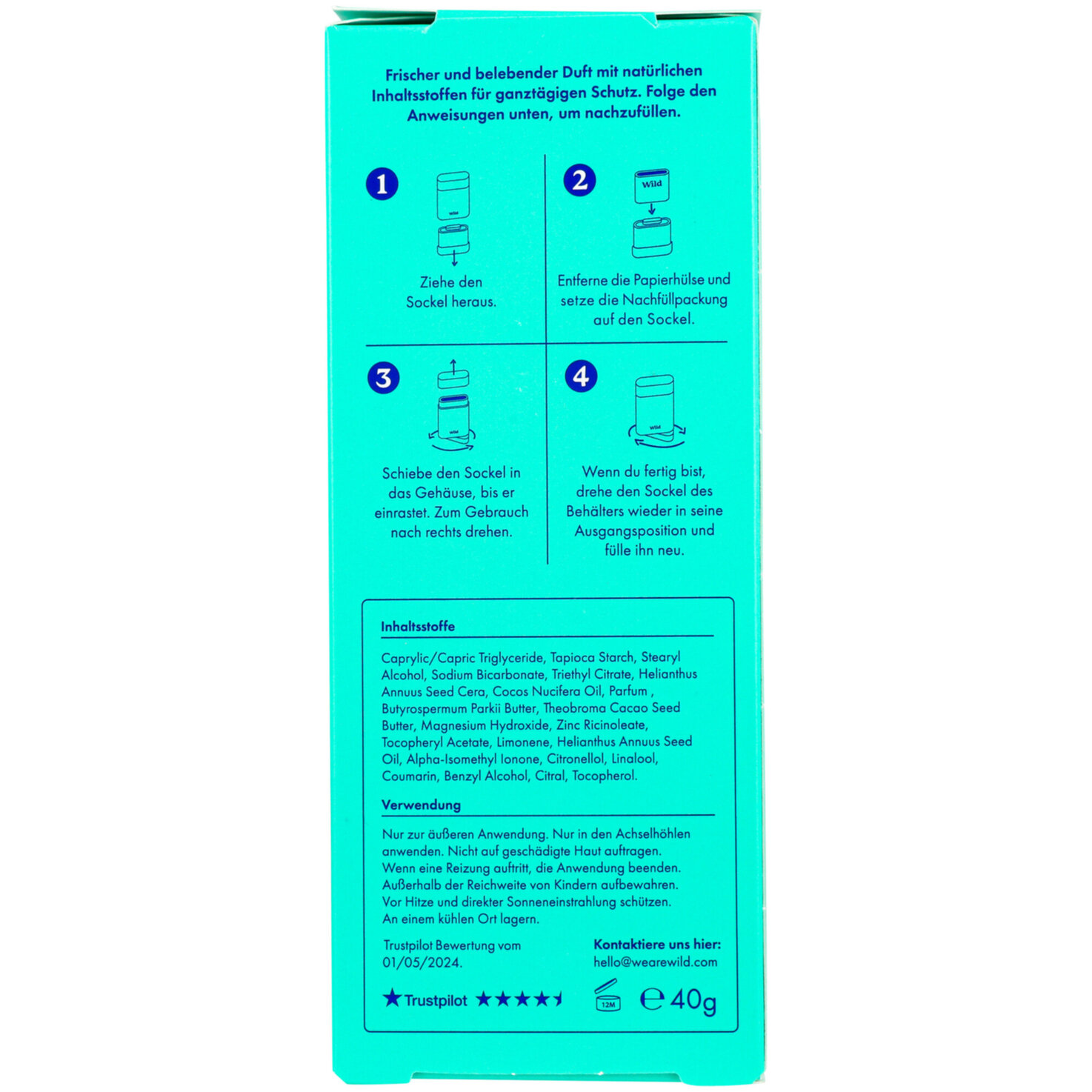 Wild Deo Starter Case Aqua & Ref