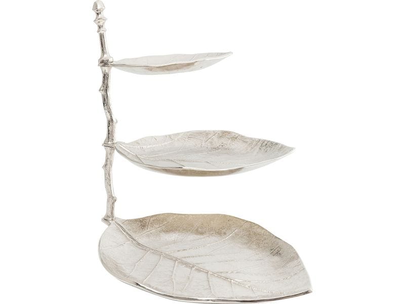 Kare Etagere Leaf Silber 3-stöckige Etagere