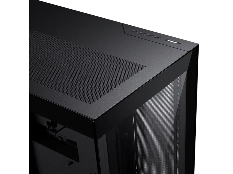 Phanteks NV7 - FT - udvidet ATX - sidepanel med vindue (hærdet glas) - ingen strømforsyning (ATX) - sort satin - USB/Lyd