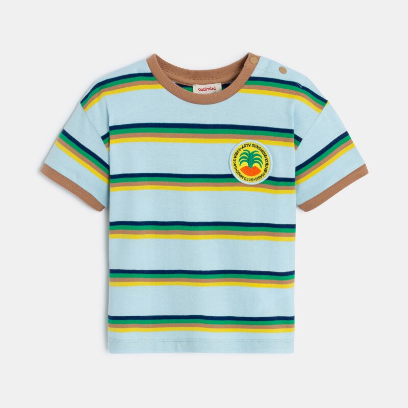 T-shirt bébé garçon bleu rayé Catimini Turquoise