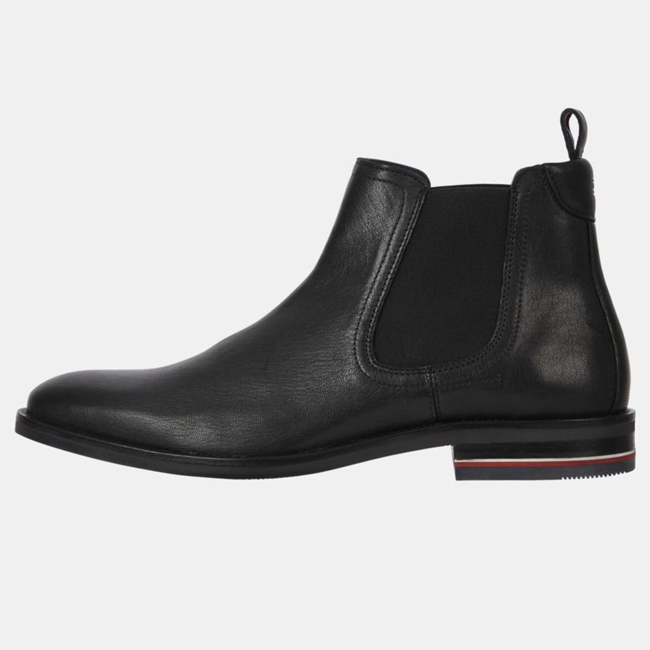 Tommy Hilfiger Chelsea boots en Cuir Signature noires