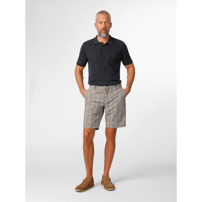 Herrenshorts kariert, Grau-Braun